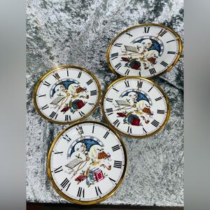 Dickens Christmas clock plates